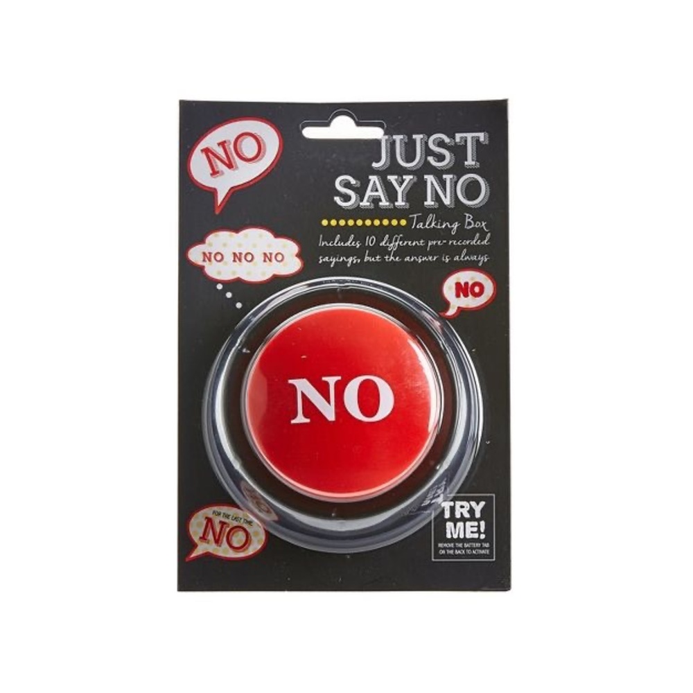 Just Say No Button Gag Gift